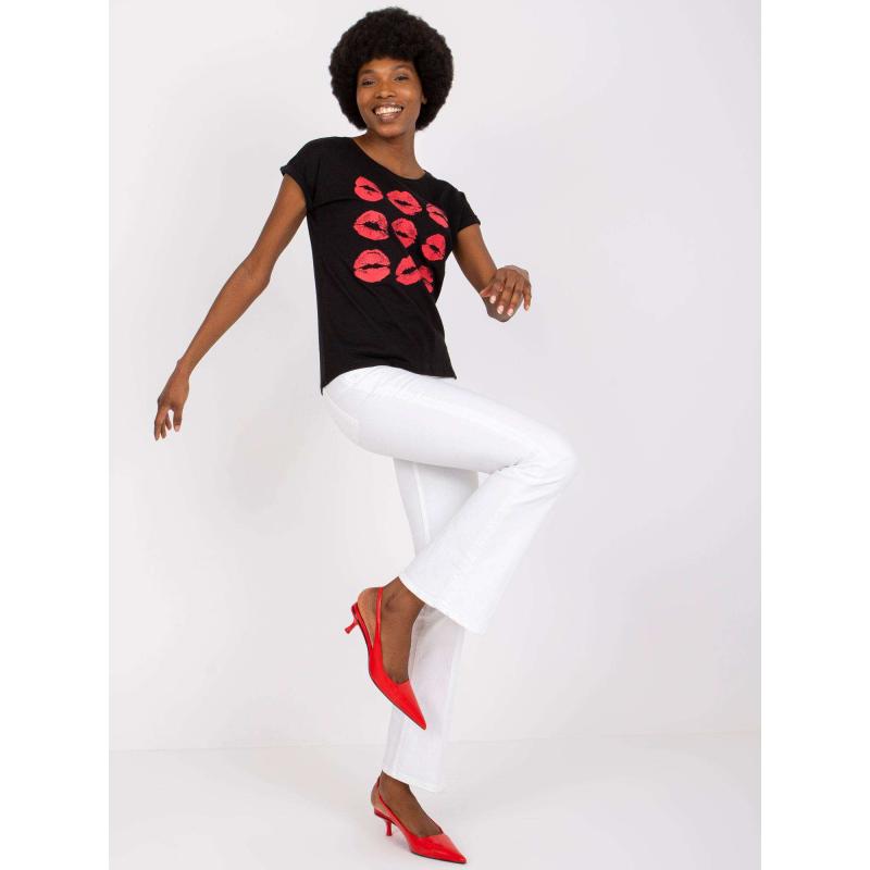 Dámské tričko s potiskem Malvina MAYFLIES černé 