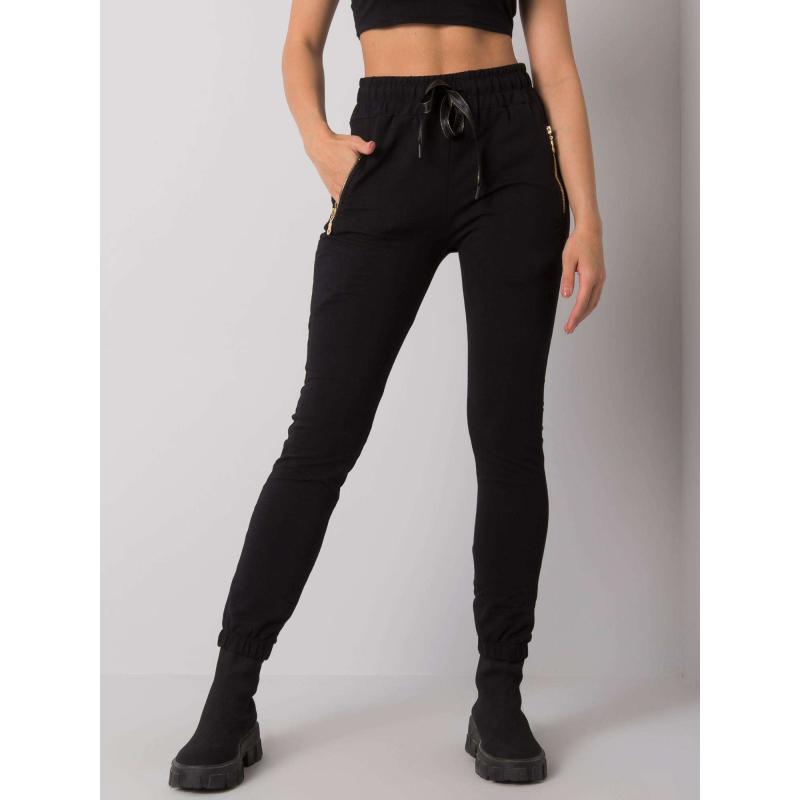 Női melegítőnadrág zsebekkel SHADIA fekete