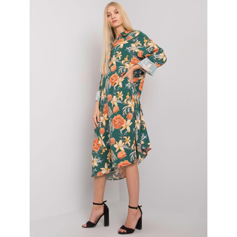 Dámské šaty vzorované CHRISTELLE zelené  