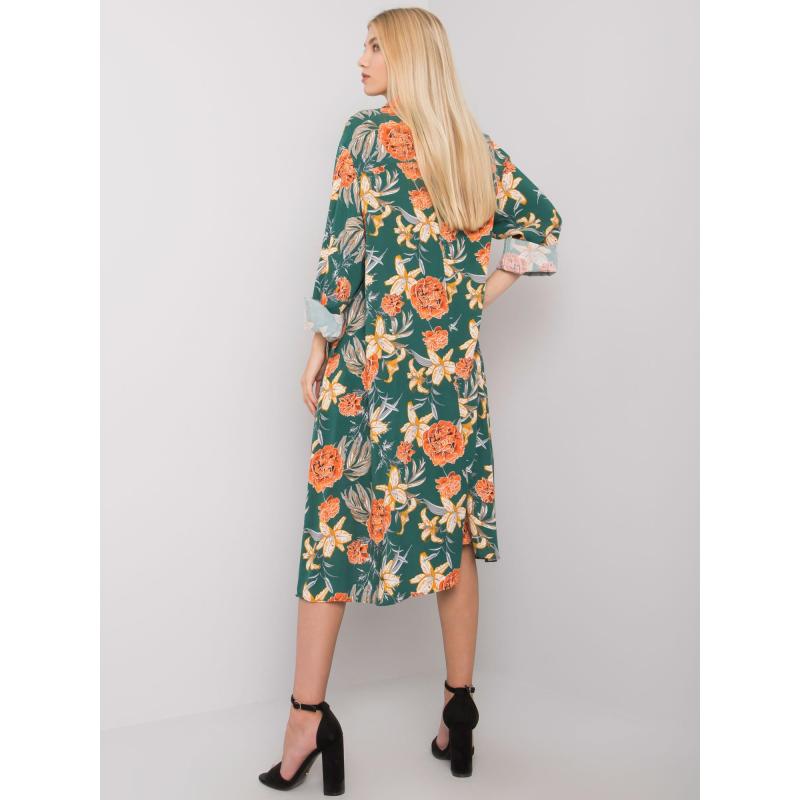 Dámské šaty vzorované CHRISTELLE zelené  