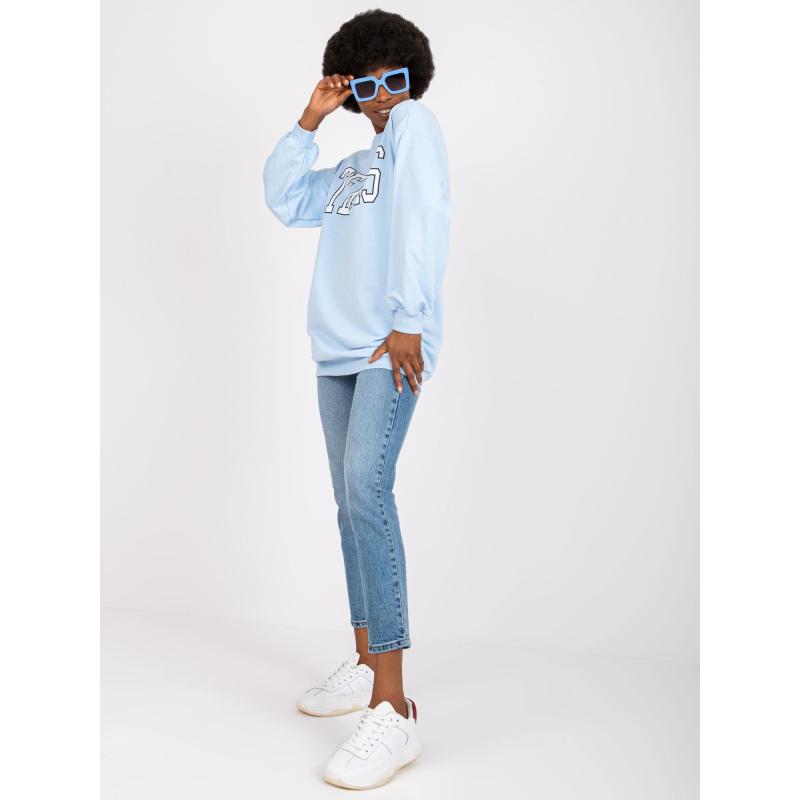 Dámská mikina s nápisem POPPY světle modrá 