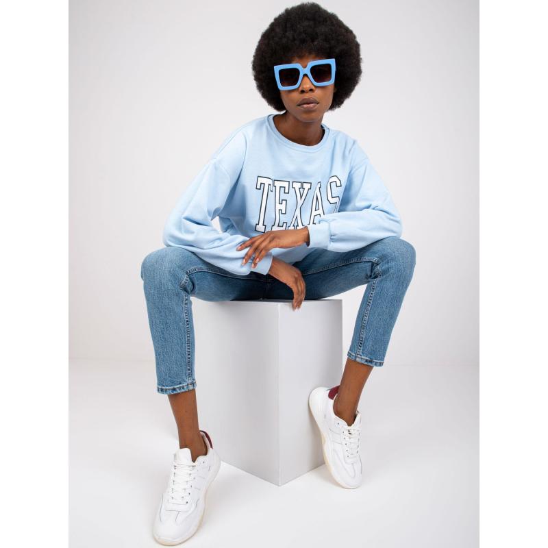 Dámská mikina s nápisem POPPY světle modrá 