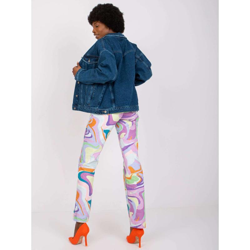 Dámská bunda oversize džínová Claudette RUE PARIS tmavě modrá  