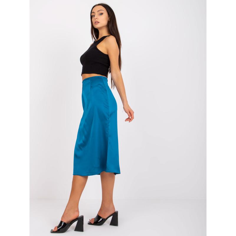 Dámská sukně s vysokým pasem Terrassa RUE PARIS modrá