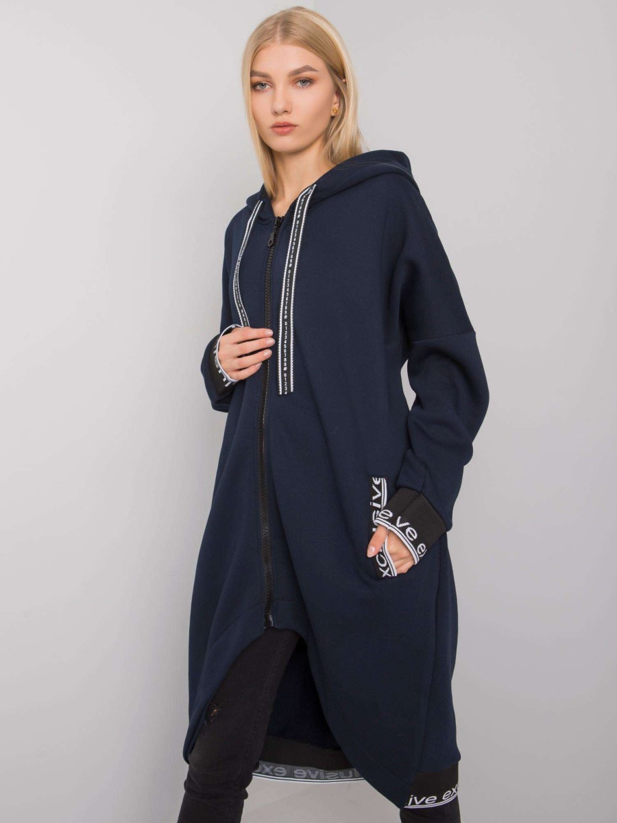 Dámska mikina na zips s kapucňou MAYAR navy blue