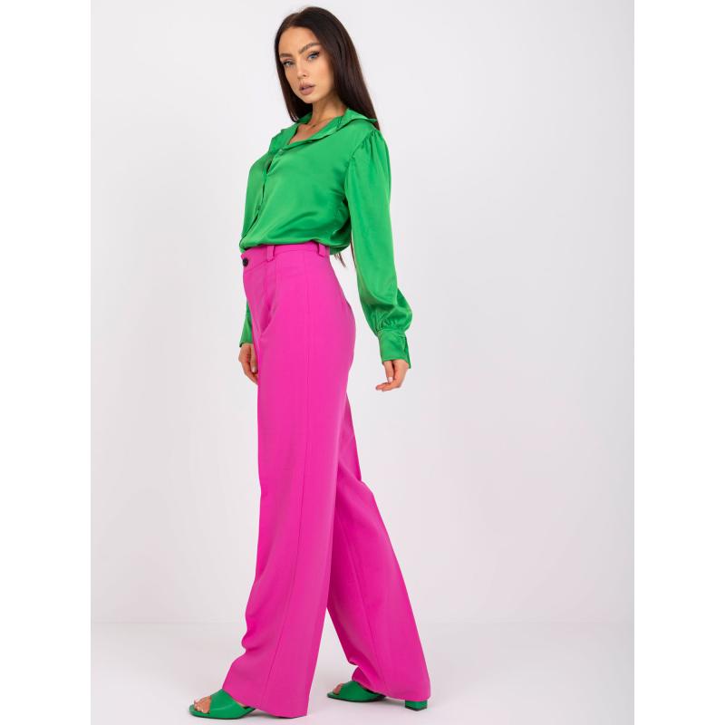 Dámská košile Lena RUE PARIS zelená hladká 