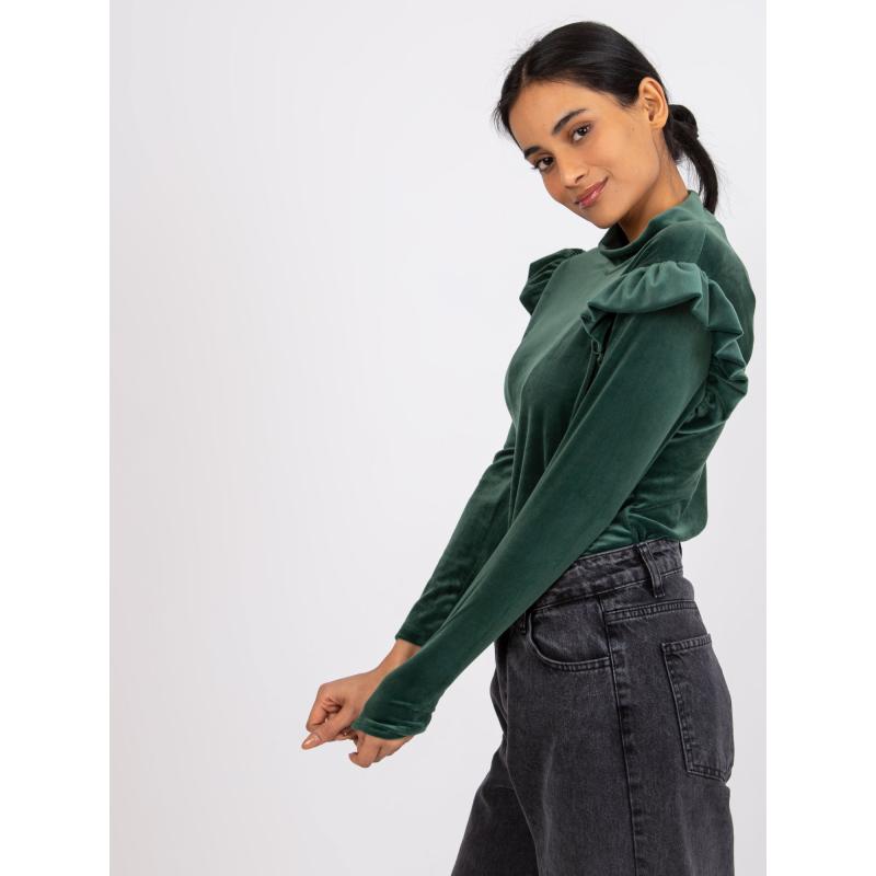 Dámská halenka s volánky EUGENIE zelená