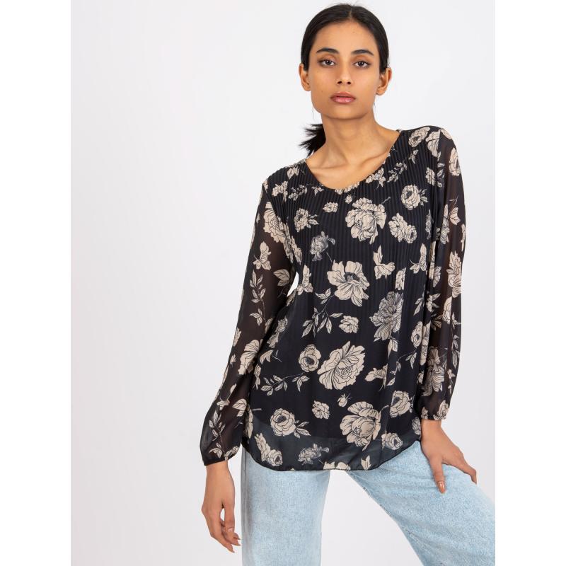 Dámska blúzka LIANA čierno-béžová
