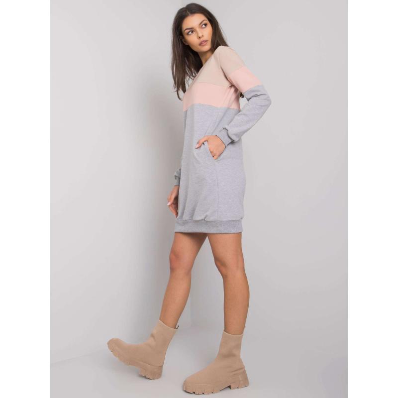 Dámské šaty Feliciana RUE PARIS béžovo-růžové 