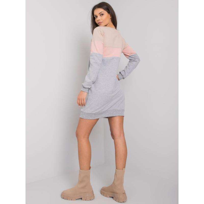 Dámské šaty Feliciana RUE PARIS béžovo-růžové 