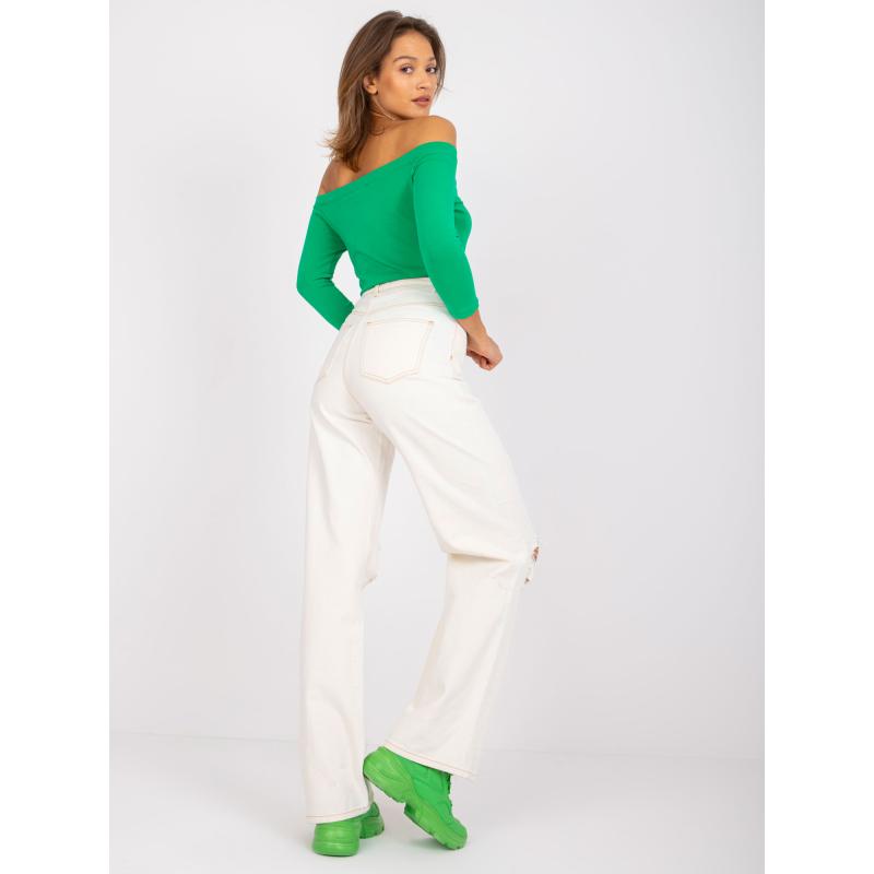 Dámske džínsy s dierami Sylvie RUE PARIS cream