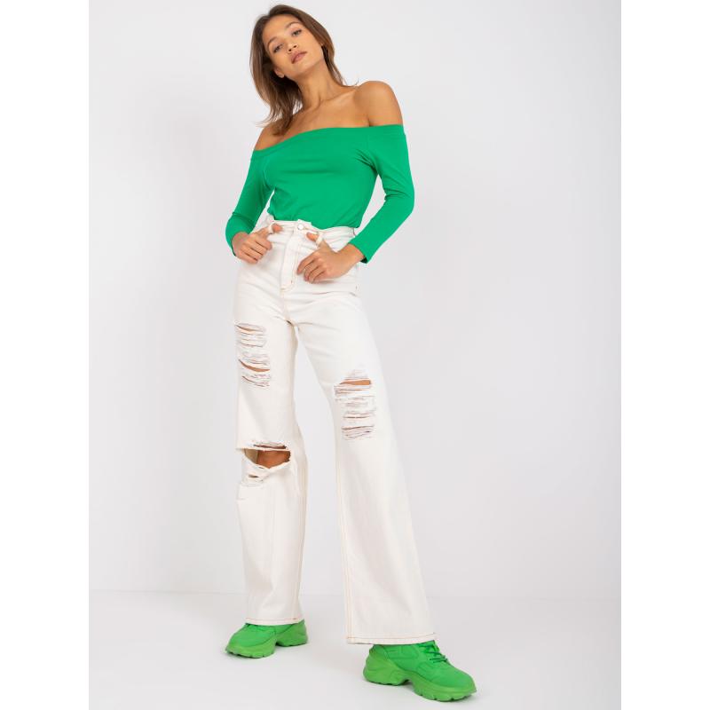 Dámske džínsy s dierami Sylvie RUE PARIS cream