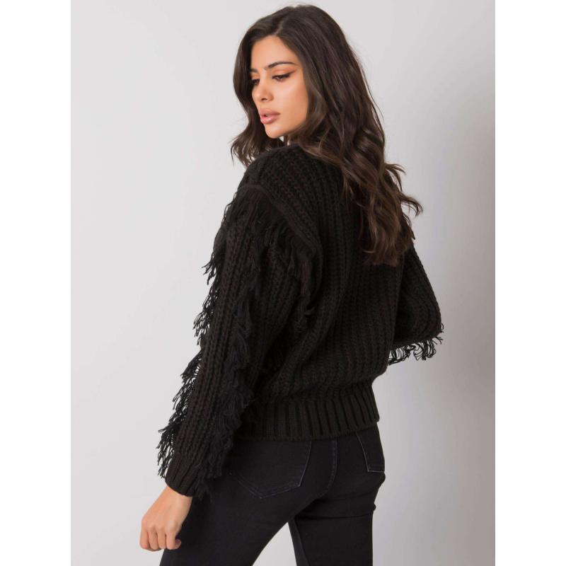 Női kockás pulóver Oregon RUE PARIS fekete