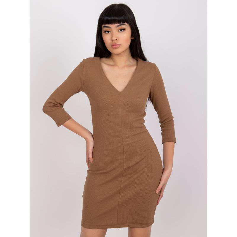 Dámské šaty Esra RUE PARIS tmavě béžové  