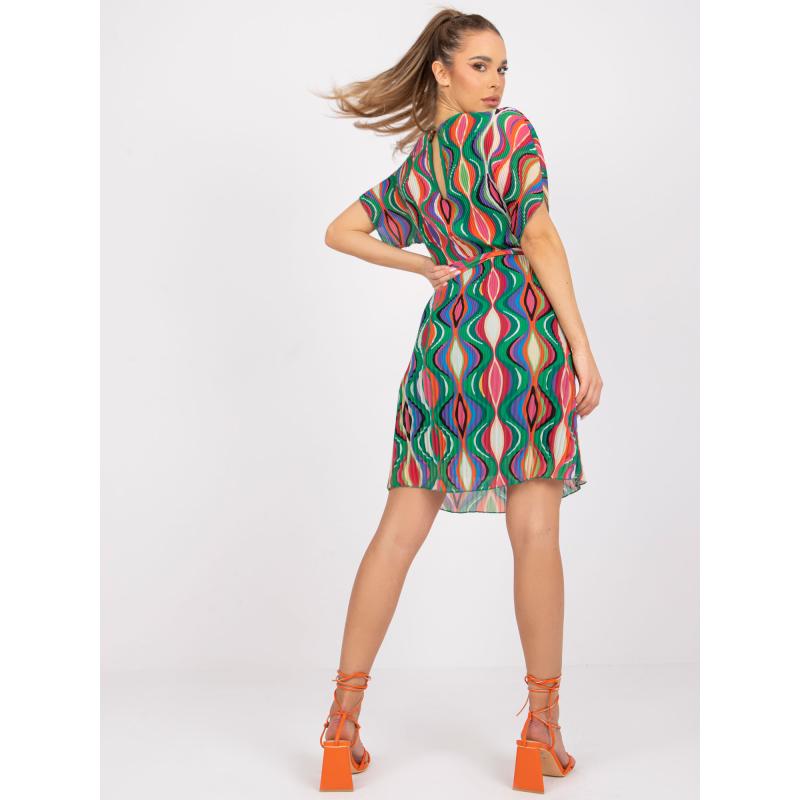 Női pliszírozott mini ruha MARIANNE zöld