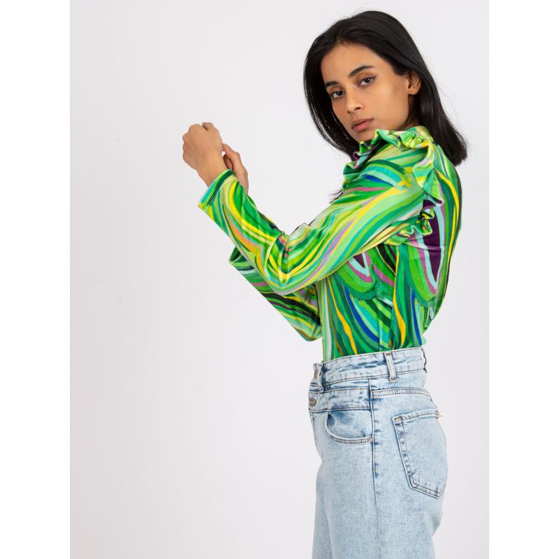 Női fodros blúz LINA zöld