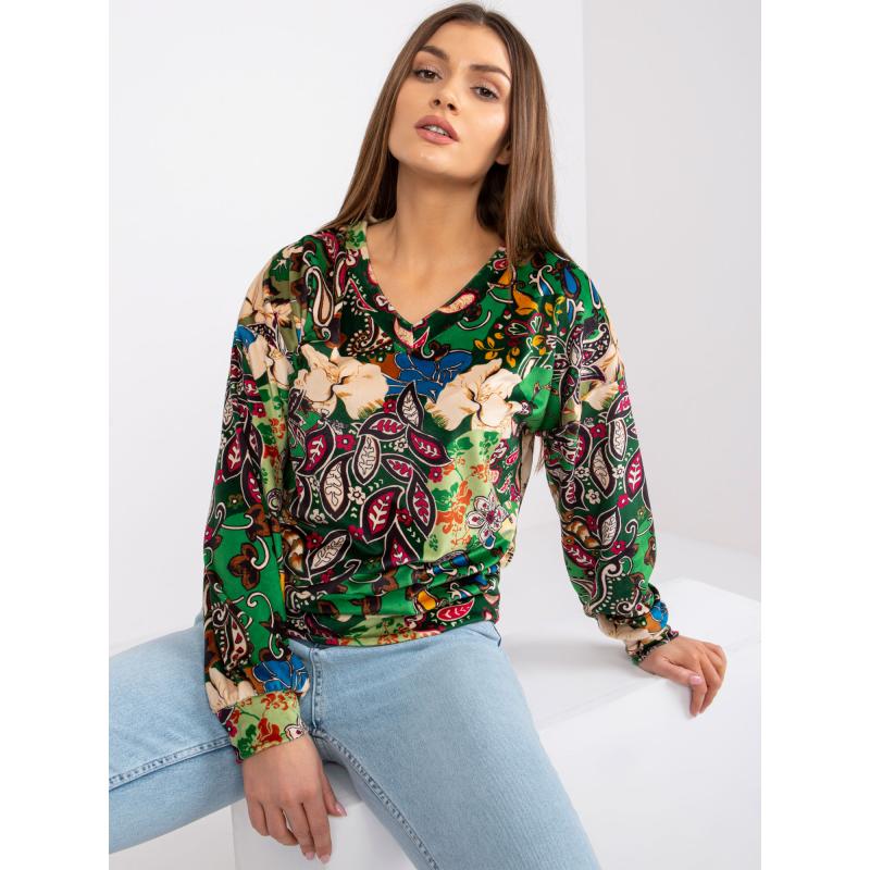 Dámská halenka s potiskem RUBY zelená 