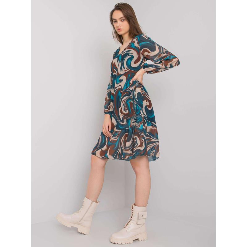 Dámské šaty s volánem BURANO modré