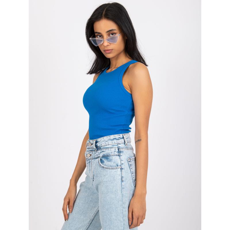 Dámský top pruhovaný bavlněný Eston RUE PARIS tmavě modrý