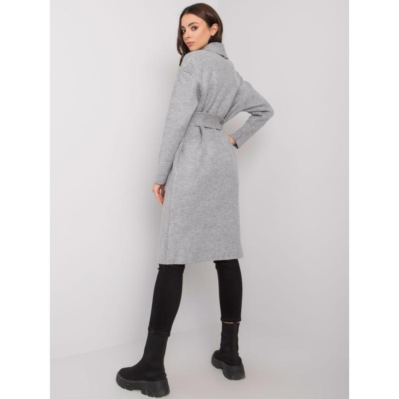 Dámský kardigan s vázáním Cordie RUE PARIS šedý 