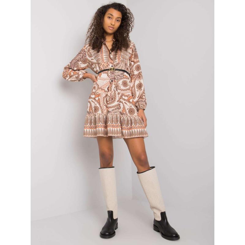 Női nyomtatott ruha MILAH bézs