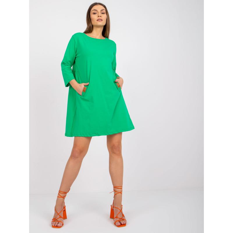 Dámské šaty z bavlny DALENNE zelené 