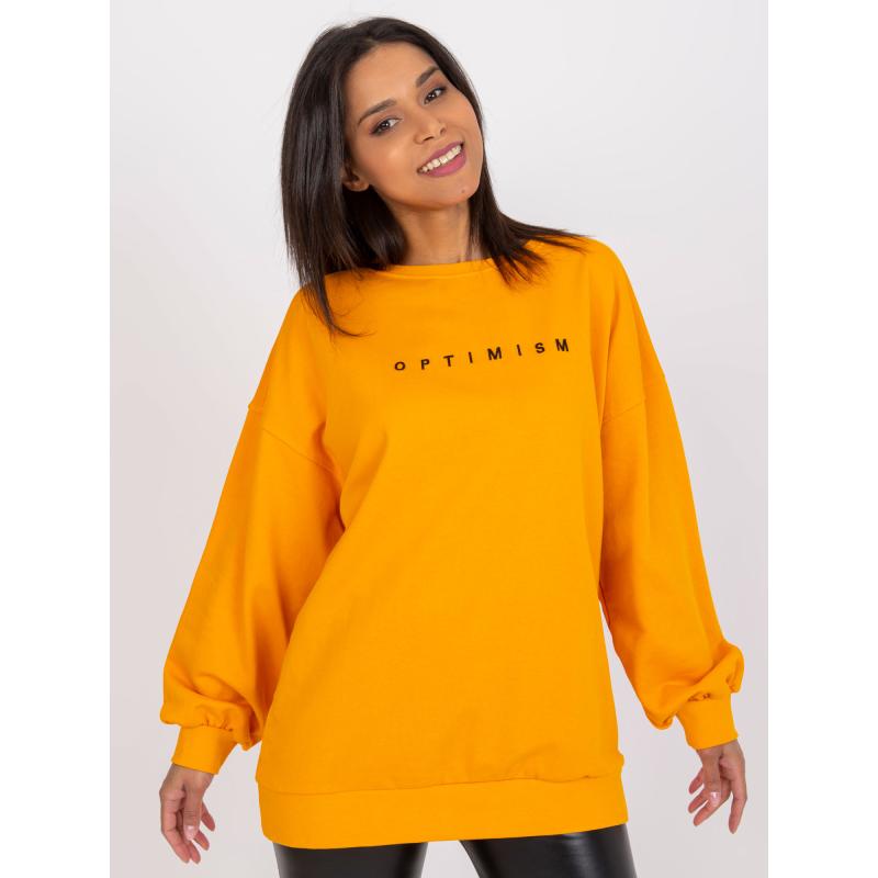 Dámská mikina volná MILEY světle oranžová