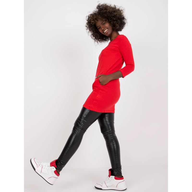 Női tunika zsebekkel pamut Canaria MAYFLIES piros