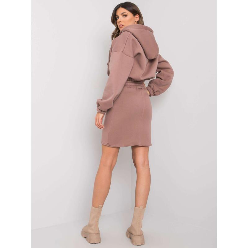 Női szett szoknyával EMILIE sötét rózsaszínű