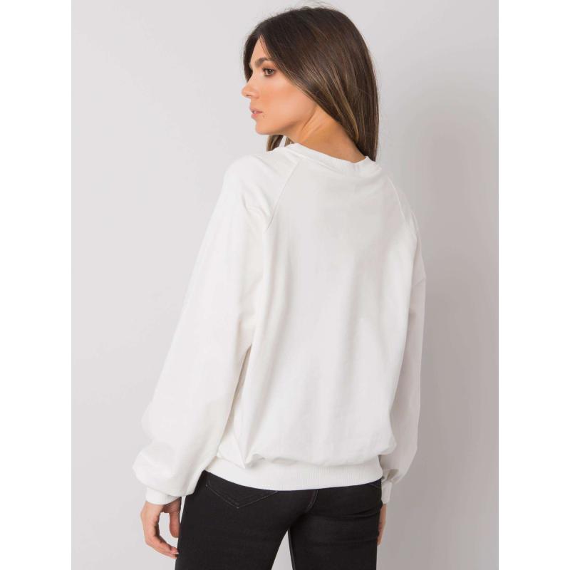 Női kapucnis pulóver Harriette RUE PARIS ekrü színű