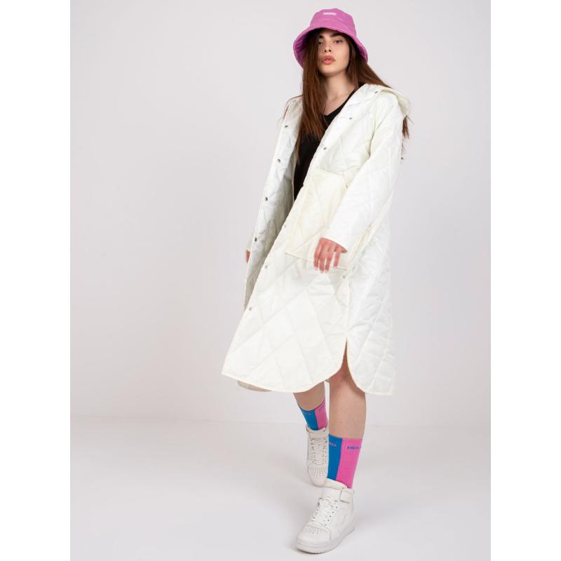 Dámska dlhá prešívaná bunda Maule RUE PARIS ecru