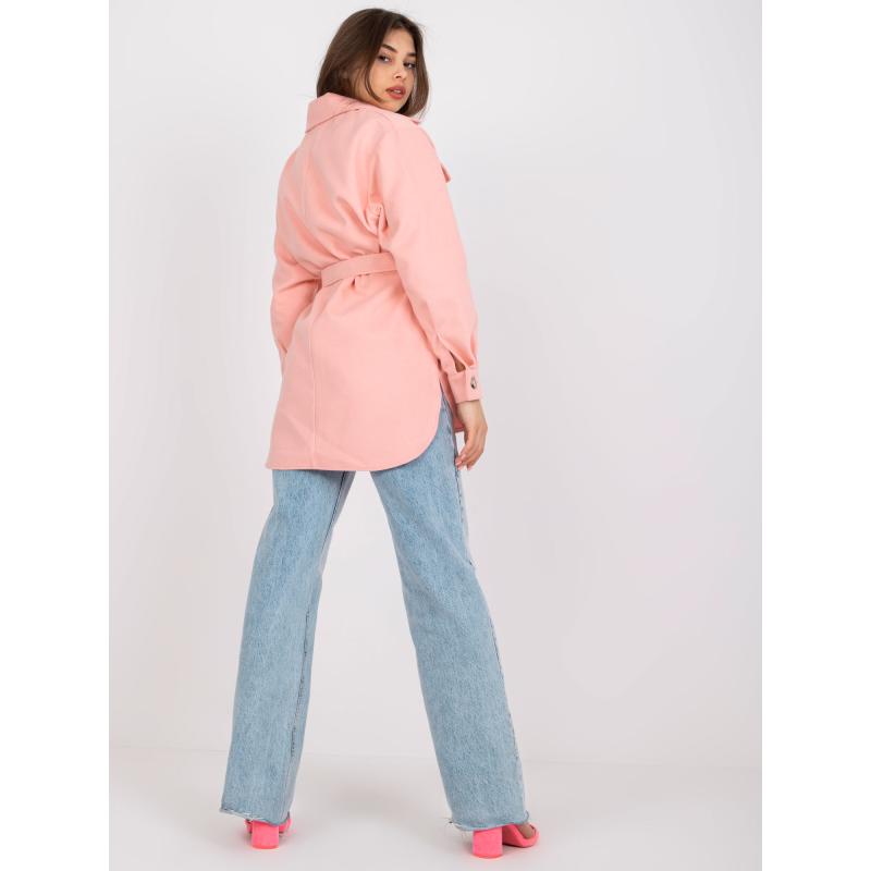 Dámské tričko dlouhé s páskem OLESIA růžové 