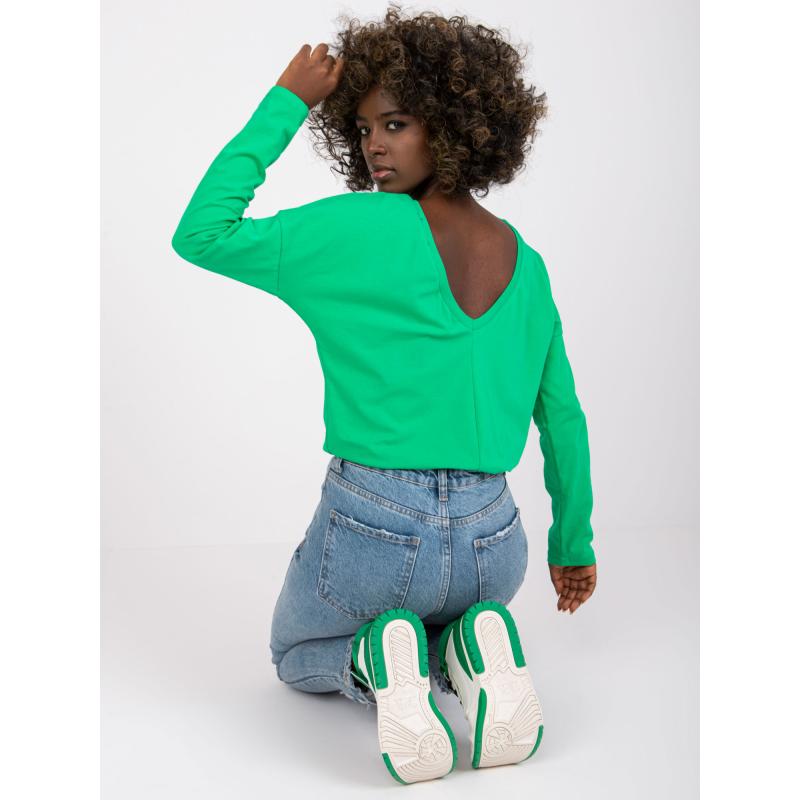 Női alap pamut blúz LARISSA zöld