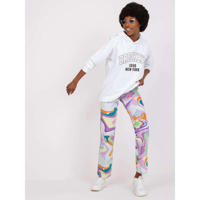 Dámská mikina s kapucí dlouhá ROXANE bílá