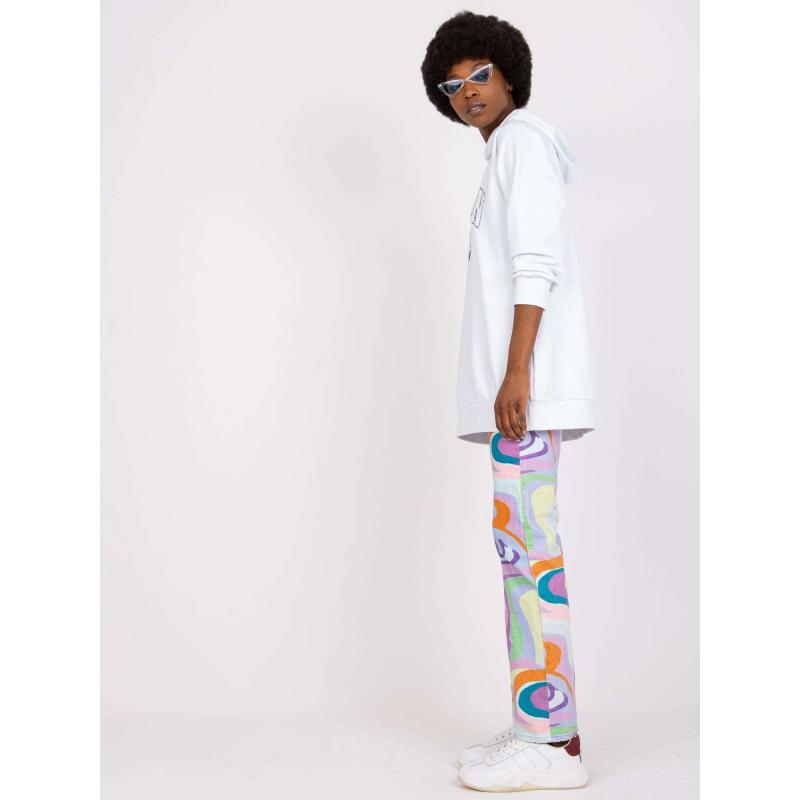 Dámská mikina s kapucí dlouhá ROXANE bílá