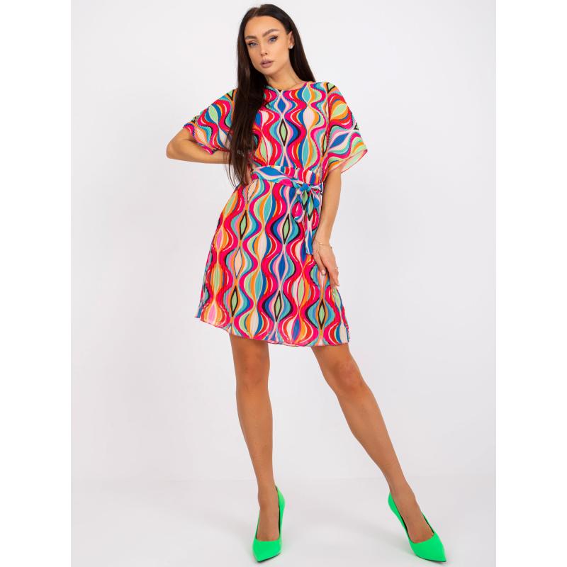 Női nyomtatott mini ruha MARIANNE rózsaszín