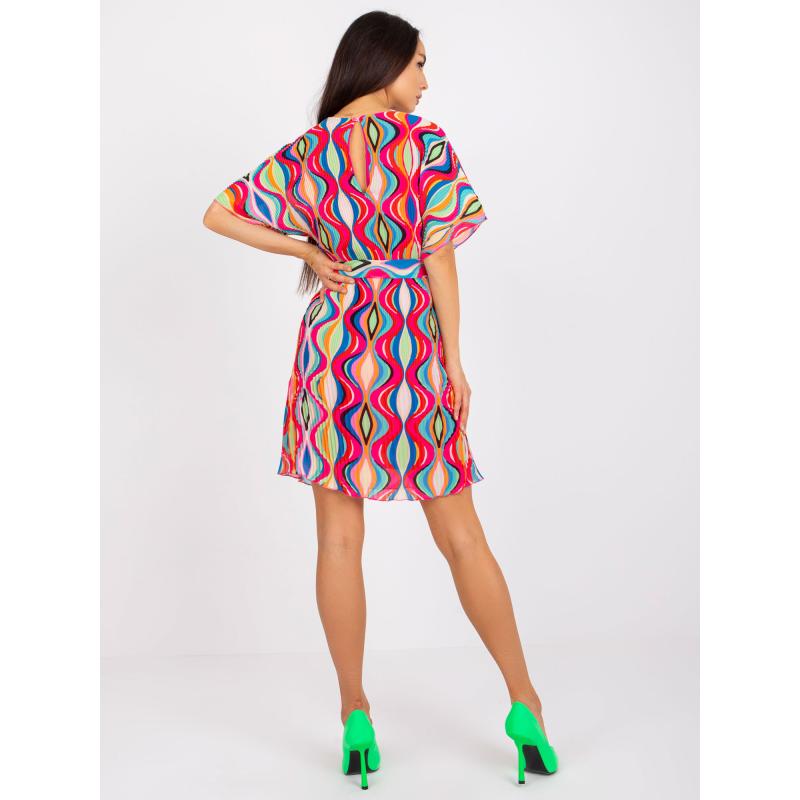 Női nyomtatott mini ruha MARIANNE rózsaszín