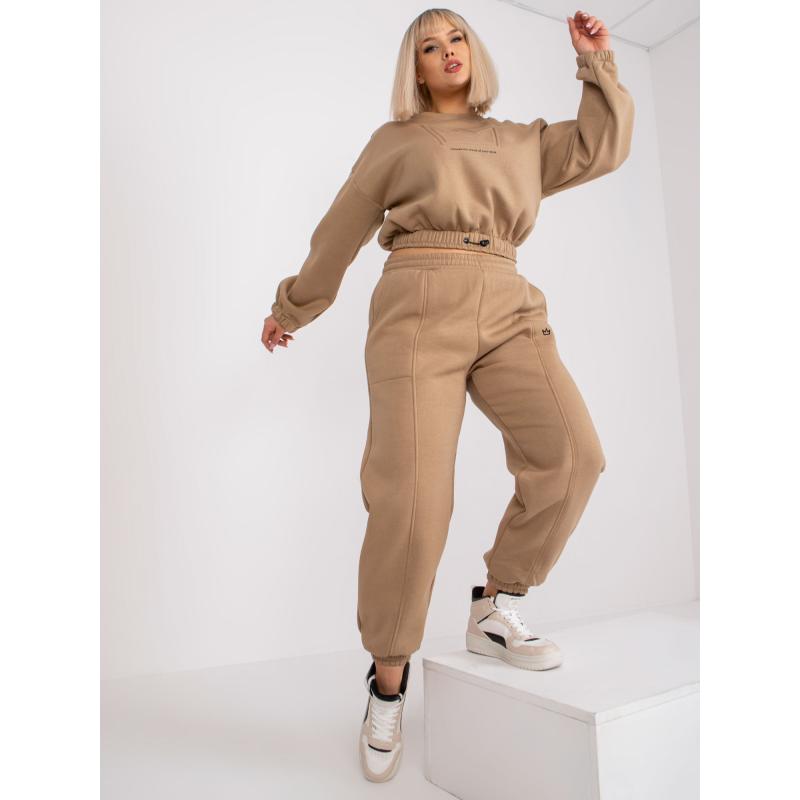 Női plus size szett MALEAH bézs színben