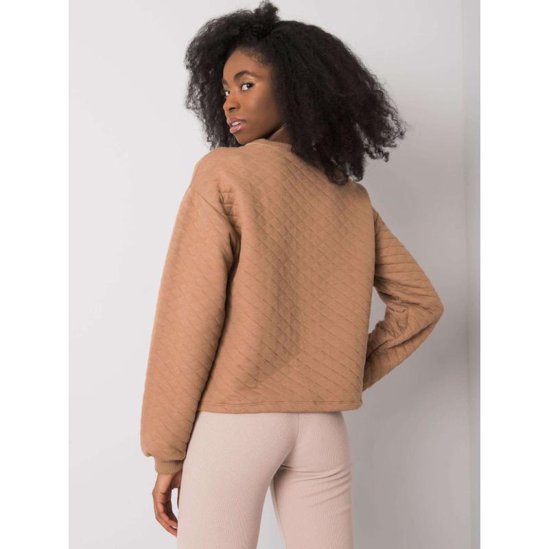 Dámská mikina s kapucí prošívaná KERSTINE hnědá