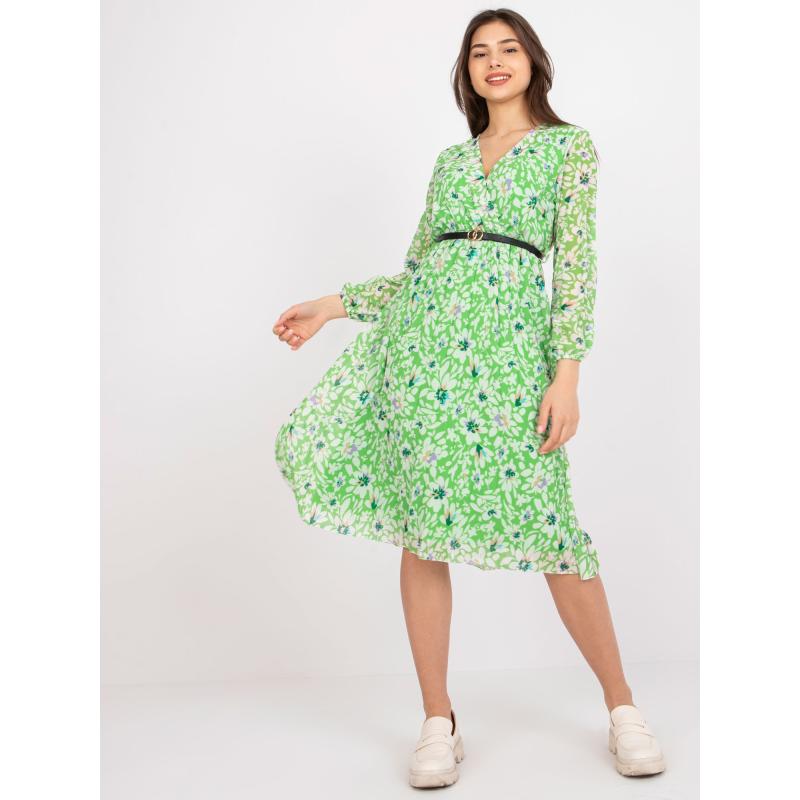 Női virágos midi ruha GIRONA zöld