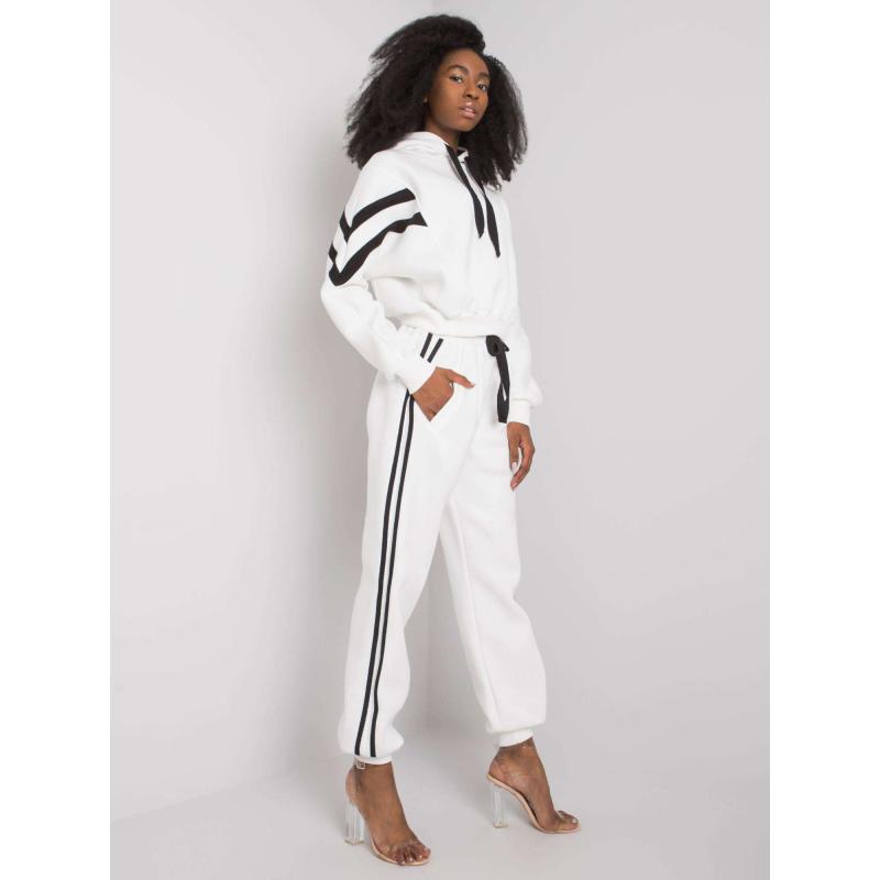 Dámská teplákovka s pruhy STACY bílé 