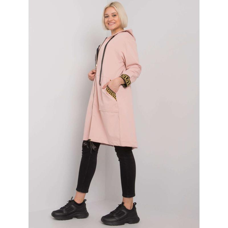 Női kapucnis pulóver LISABON sötét rózsaszín