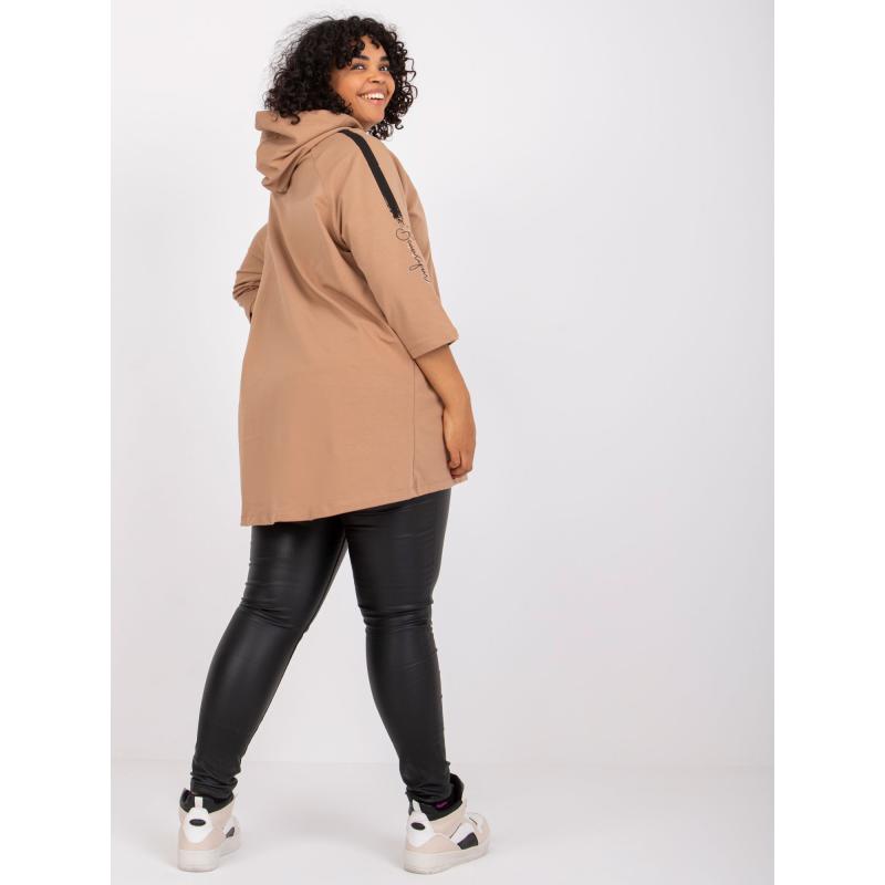 Női plus size pulóver MILEY barna