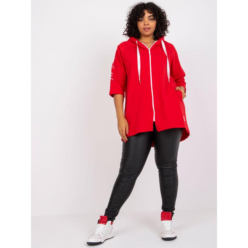 Dámská mikina plus size MILEY červená