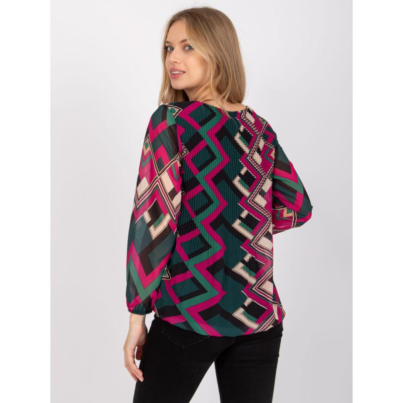 Dámská halenka pro všední den VIRGINIA zeleno-fialová 