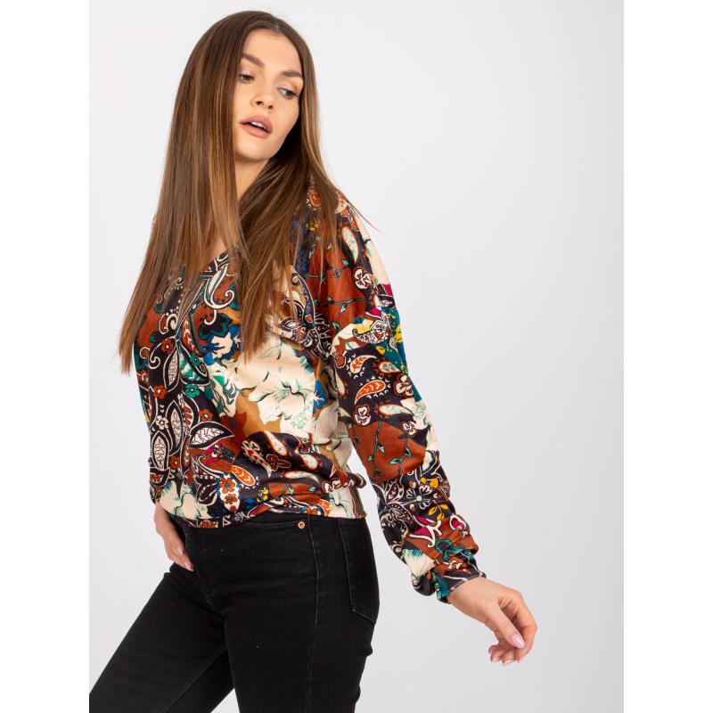 Dámská halenka vzorovaná  NICOLA hnědá 