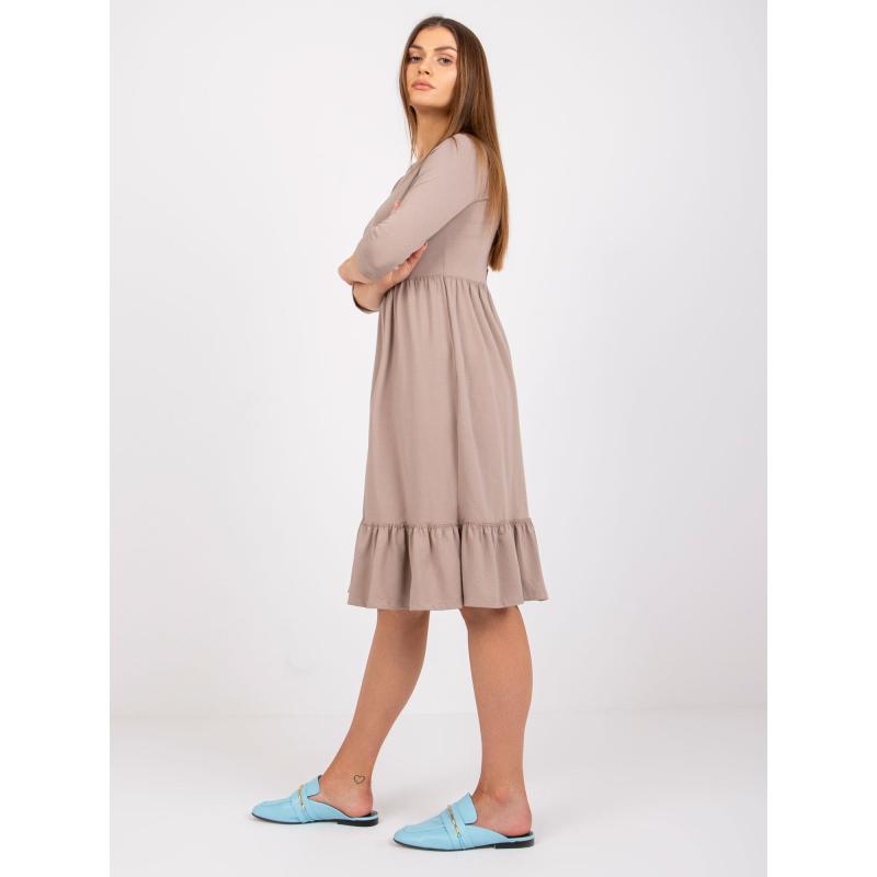 Női fodros ruha Surrey RUE PARIS sötétbézs Surrey RUE PARIS sötétbézs