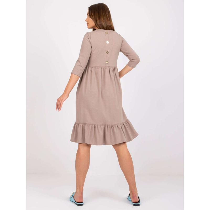 Női fodros ruha Surrey RUE PARIS sötétbézs Surrey RUE PARIS sötétbézs