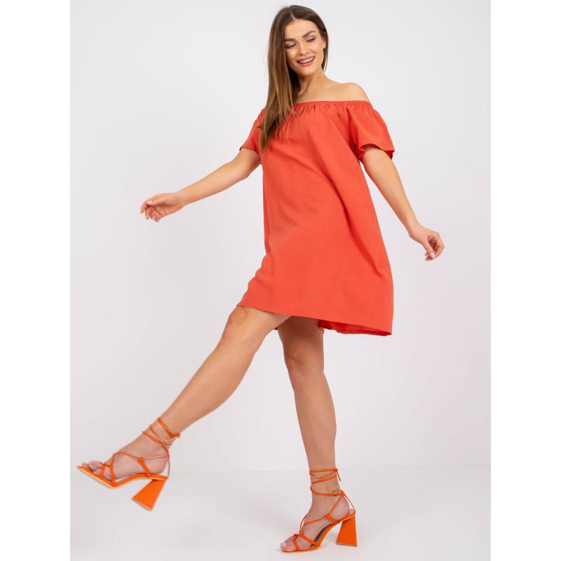 Dámské šaty pruhované Remember FRESH MADE oranžové 