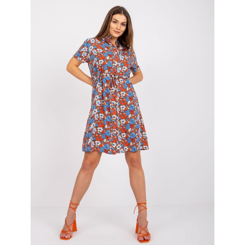 Női virágos Lelani SUBLEVEL ruha világos barna